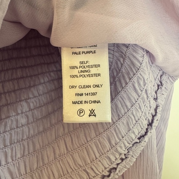 Astr The Label Women's Puff Lantern Sleeve Top Sz M Pale‎ Purple Ruched Back NWT - Picture 7 of 13